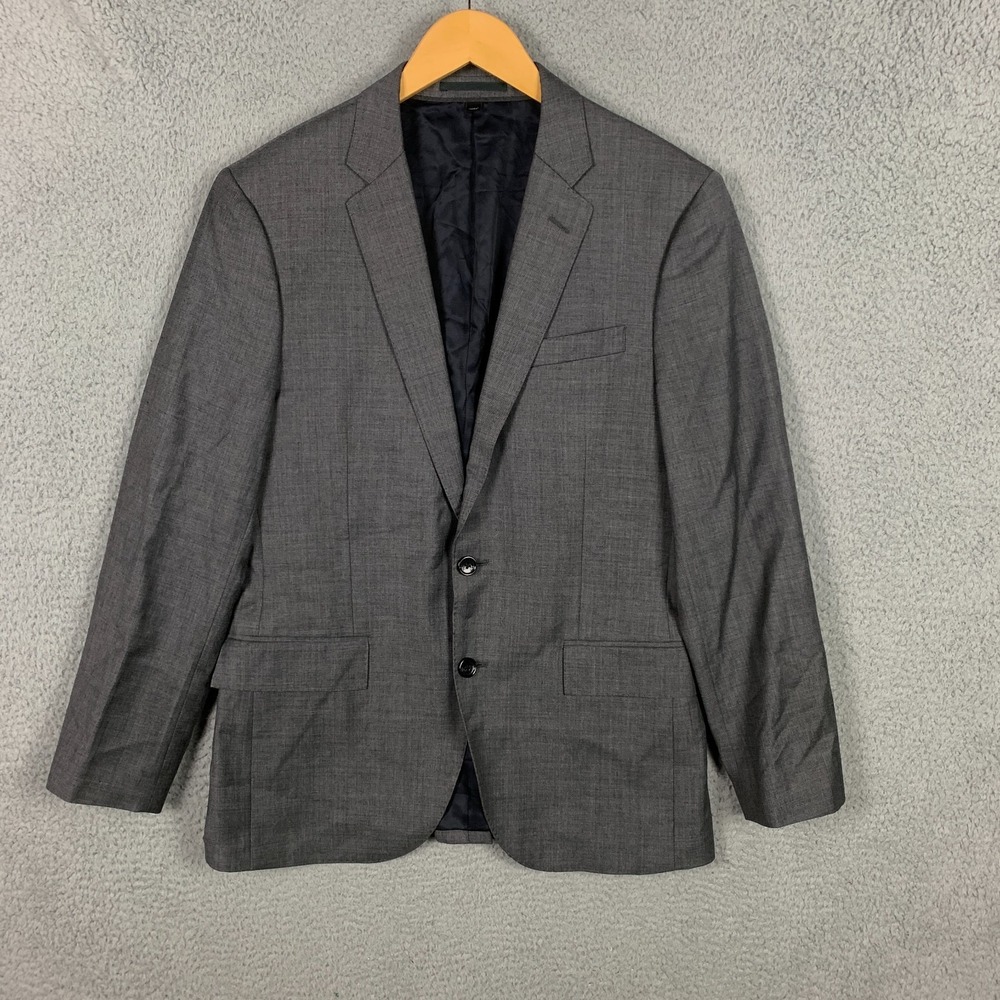J.Crew Ludlow Suit Jacket Blazer 38S Gray Slim Fit Italian Tollegno Wool $425